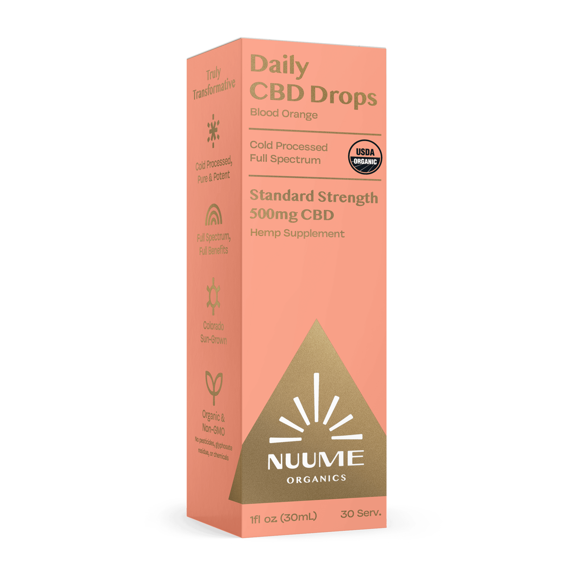 Organic Daily CBD Drops - Blood Orange 500mg Full Spectrum by Smoke Drop | Buddy Brandz