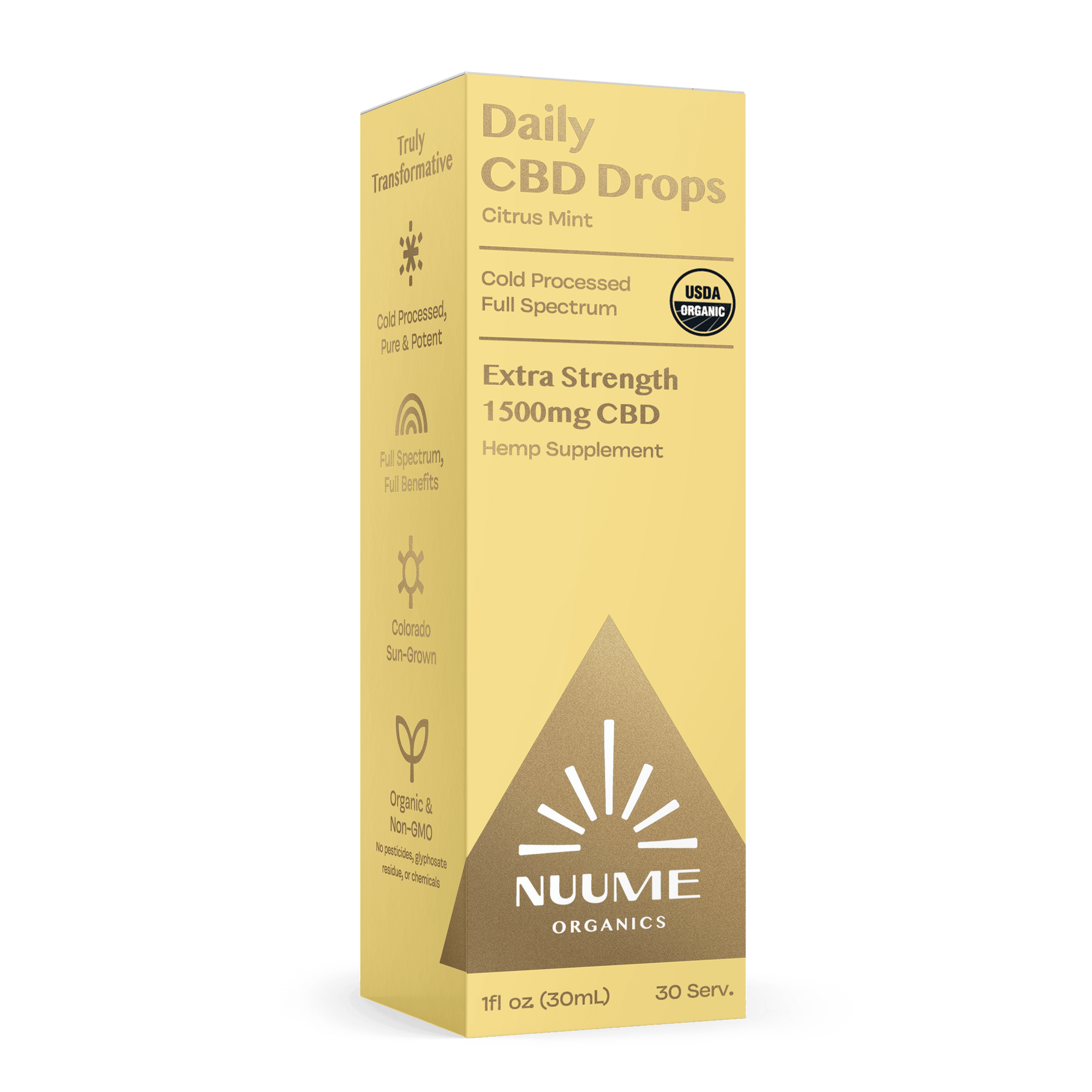 Organic CBD Drops Citrus Mint - Extra Strength 1500mg by Smoke Drop | Buddy Brandz