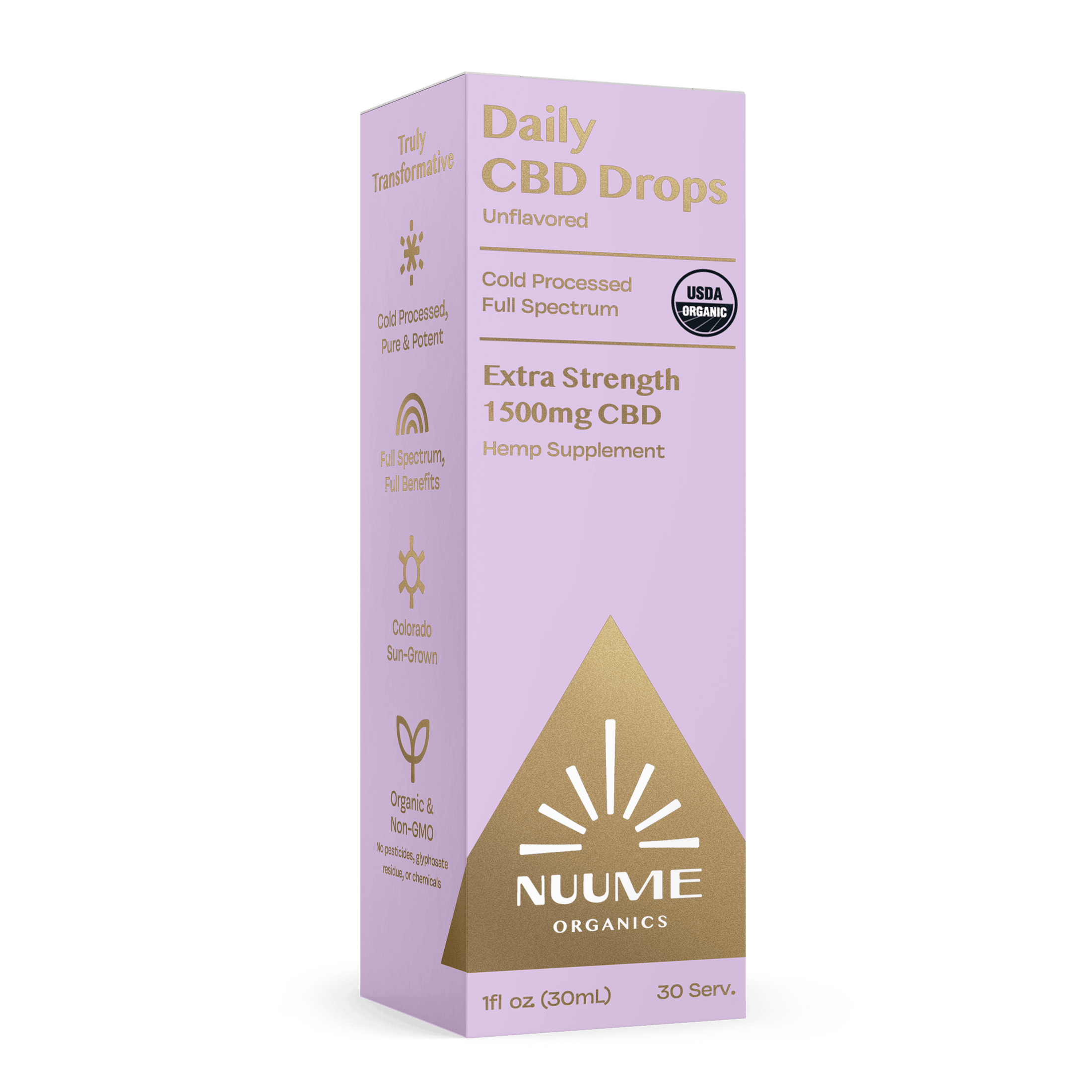 Organic Daily CBD Drops - Unflavored 1500mg Full Spectrum by Smoke Drop | Buddy Brandz