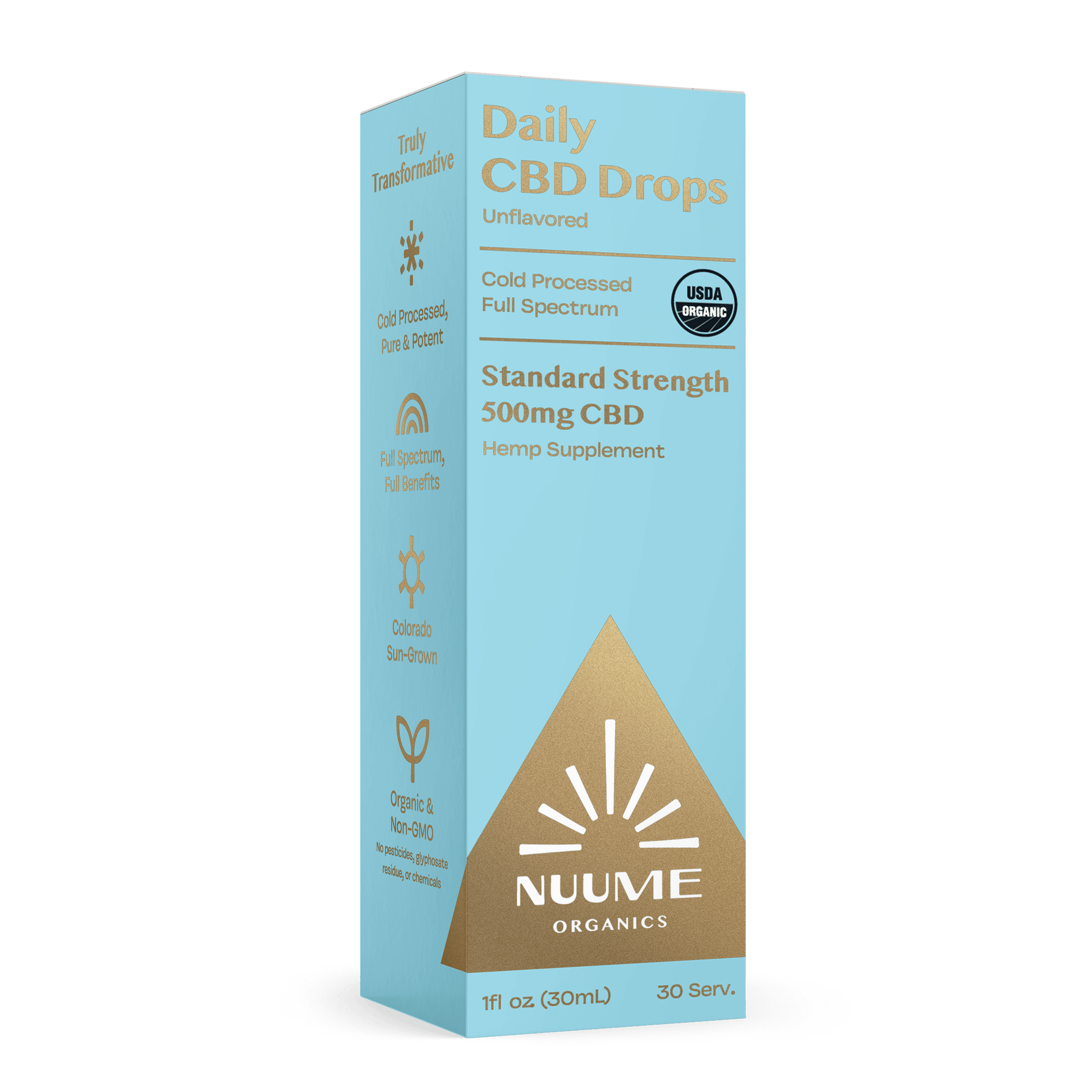 Organic Daily CBD Drops - Unflavored 500mg Full Spectrum by Smoke Drop | Buddy Brandz