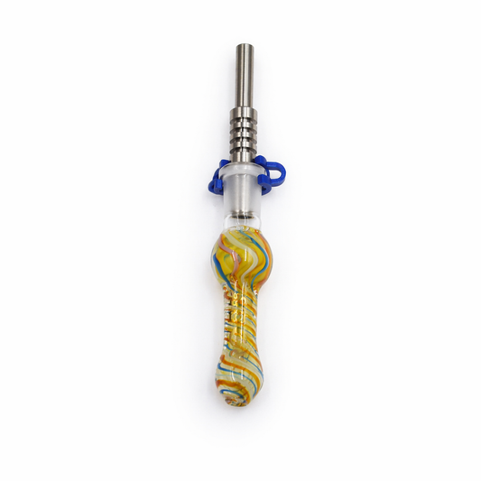 VortexWave 14MM Glass Nectar Straw | Buddy Brandz