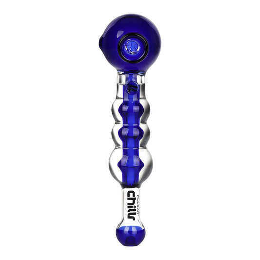 Pulsar Chillr Glycerin Glass Hand Pipe - 7.5" / Blue - alternate view | Buddy Brandz