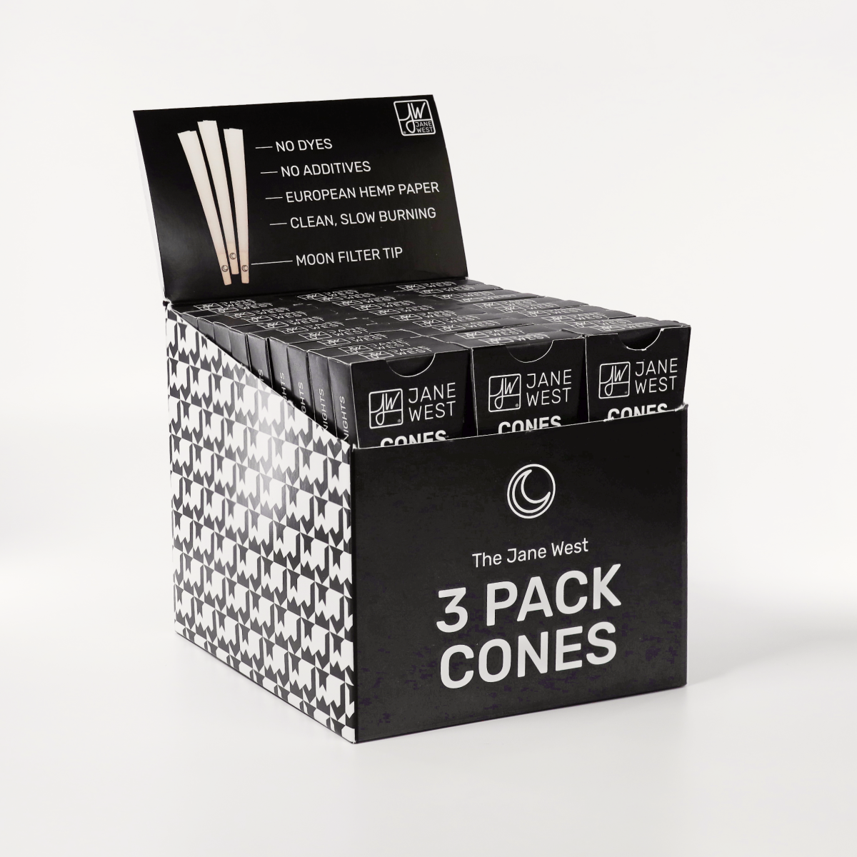 30 count 3-Pack Cones POS Display Pack (Night) by Jane West | Buddy Brandz
