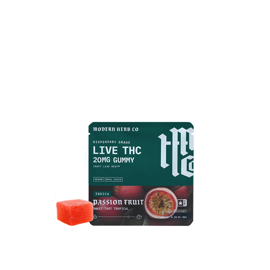 Live Resin D9 THC Gummy: Passion Fruit (Indica), Single by Modern Herb Co | Buddy Brandz | Buddy Brandz