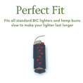 Laad de afbeelding in de Gallery-viewer, Hemp Wick Lighter Case - Fits Standard Lighters - Easy to Use Hemp Feeder for Slower & More Natural Flame - Hexagon Pattern
