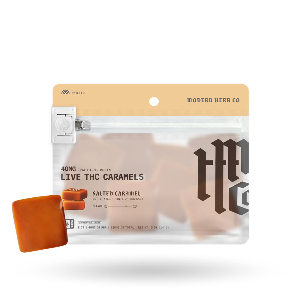 Live Resin Delta 9 Caramels Anytime (Organic) 8ct by Modern Herb Co | Buddy Brandz