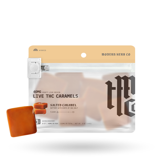 Live Resin Delta 9 Caramels Anytime (Organic) 8ct by Modern Herb Co | Buddy Brandz | Buddy Brandz
