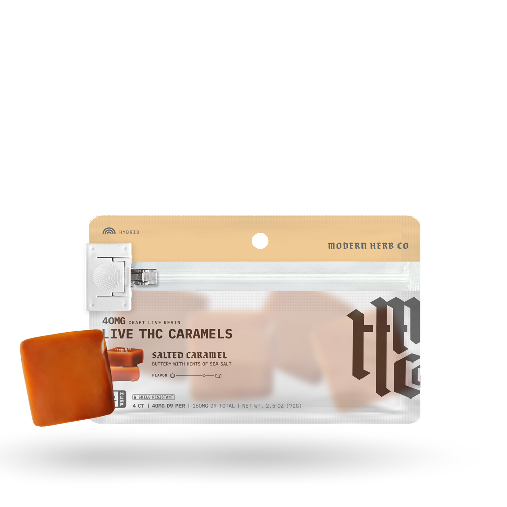 Live Resin Delta 9 Caramels Anytime (Organic) 4ct by Modern Herb Co | Buddy Brandz