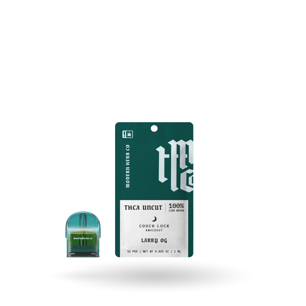 THCa Live Resin Uncut Pod Refill: 1g Larry OG (Indica) by Modern Herb Co | Buddy Brandz