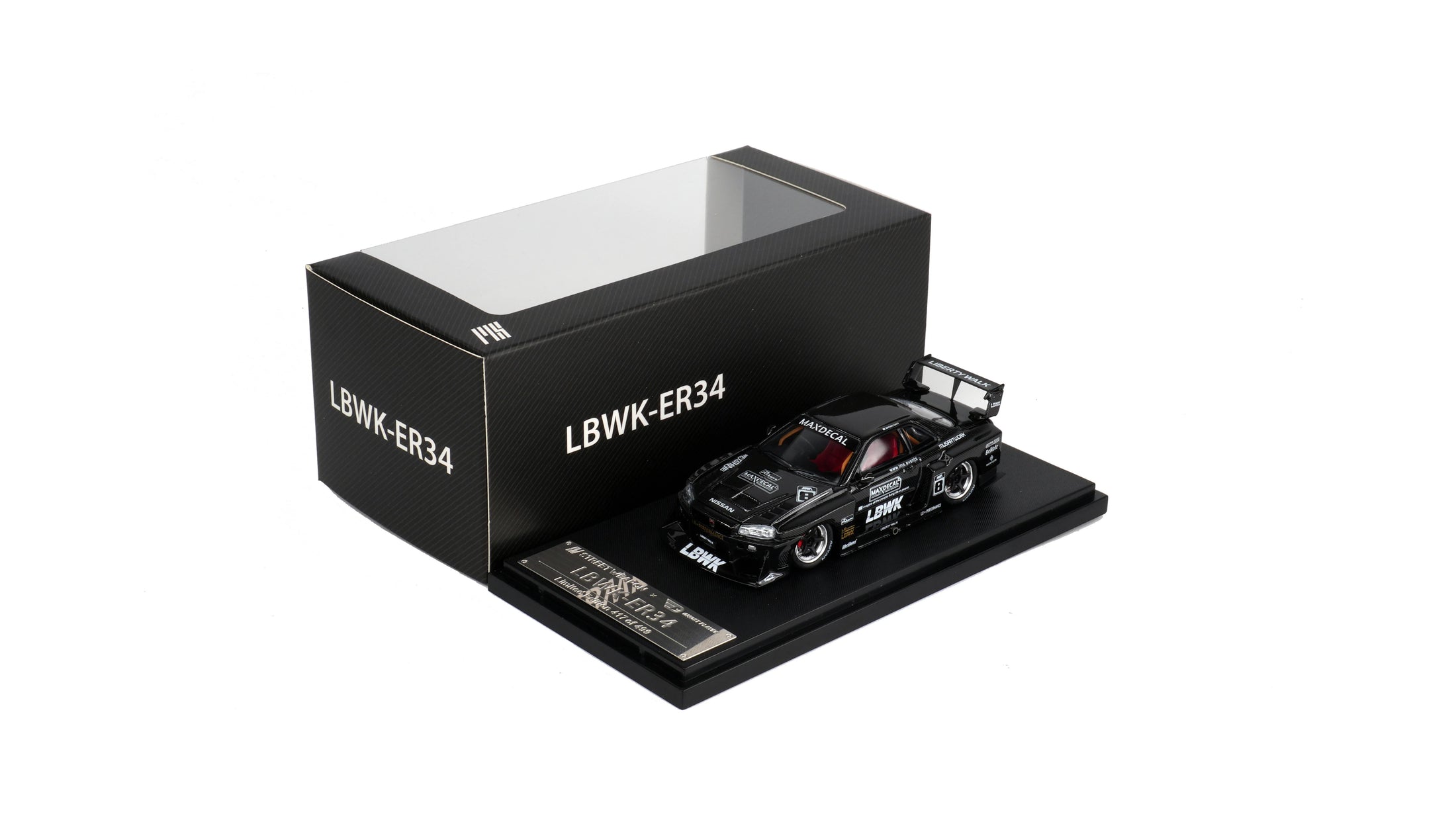 1:64 LBWK Skyline GTR ER34 Super Silhouette – Carbon Chrome Edition by Buddy Brandz - view 10 | Buddy Brandz