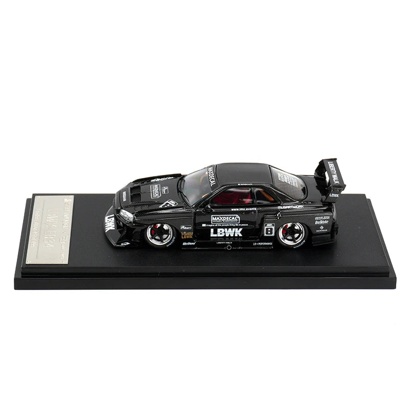 1:64 LBWK Skyline GTR ER34 Super Silhouette – Carbon Chrome Edition by Buddy Brandz - view 5 | Buddy Brandz
