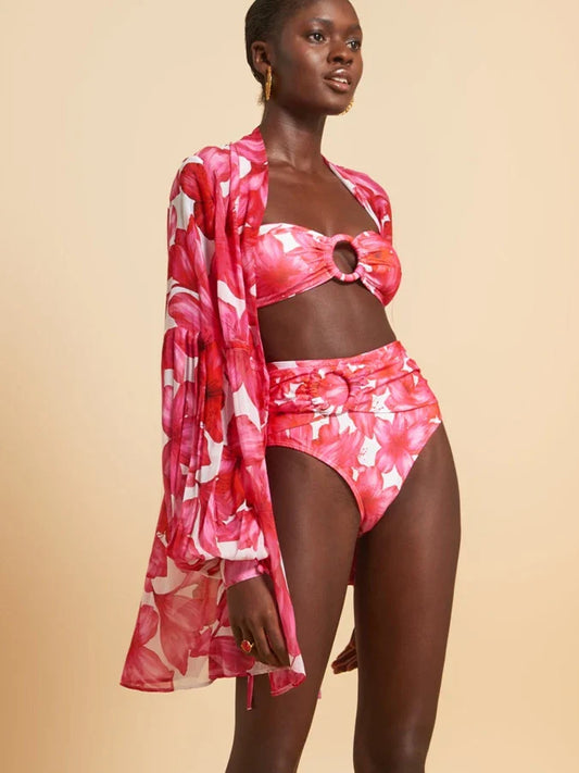 Summa vibe Girlie three piece swimsuit - alternate view | Buddy Brandz
