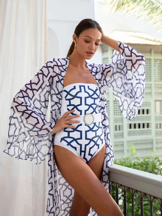 Geometric Shapes one piece swimsuit | Buddy Brandz