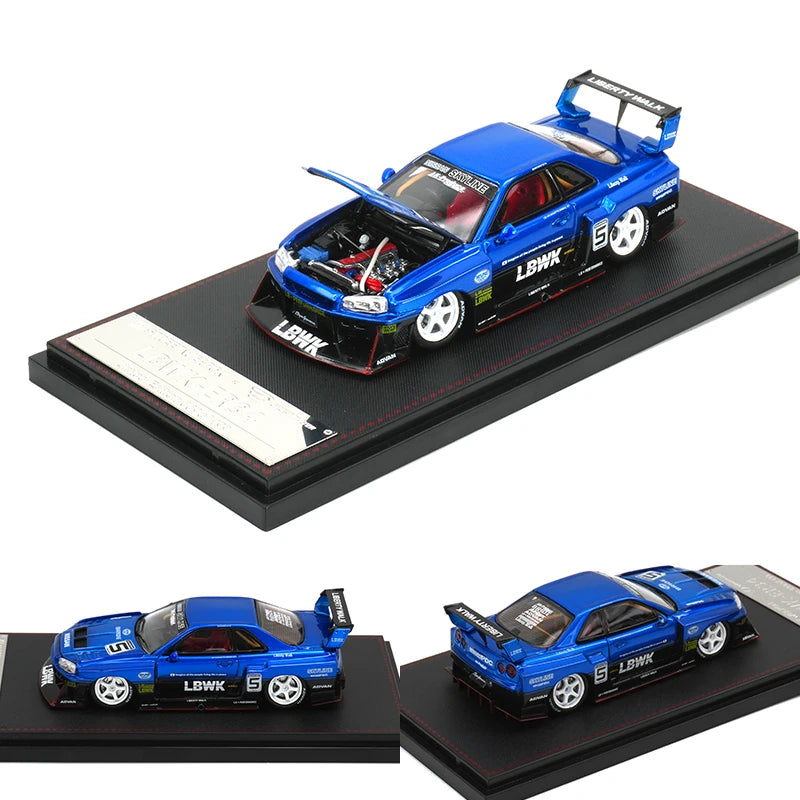 1:64 LBWK Skyline GTR ER34 Super Silhouette – Carbon Chrome Edition by Buddy Brandz - view 18 | Buddy Brandz