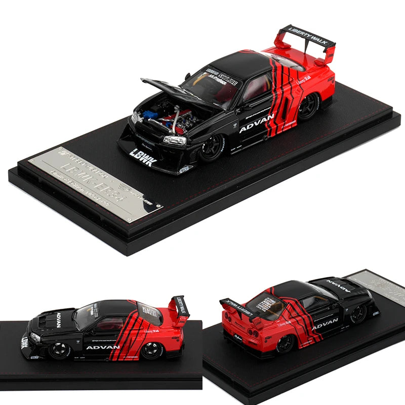 1:64 LBWK Skyline GTR ER34 Super Silhouette – Carbon Chrome Edition by Buddy Brandz - view 19 | Buddy Brandz