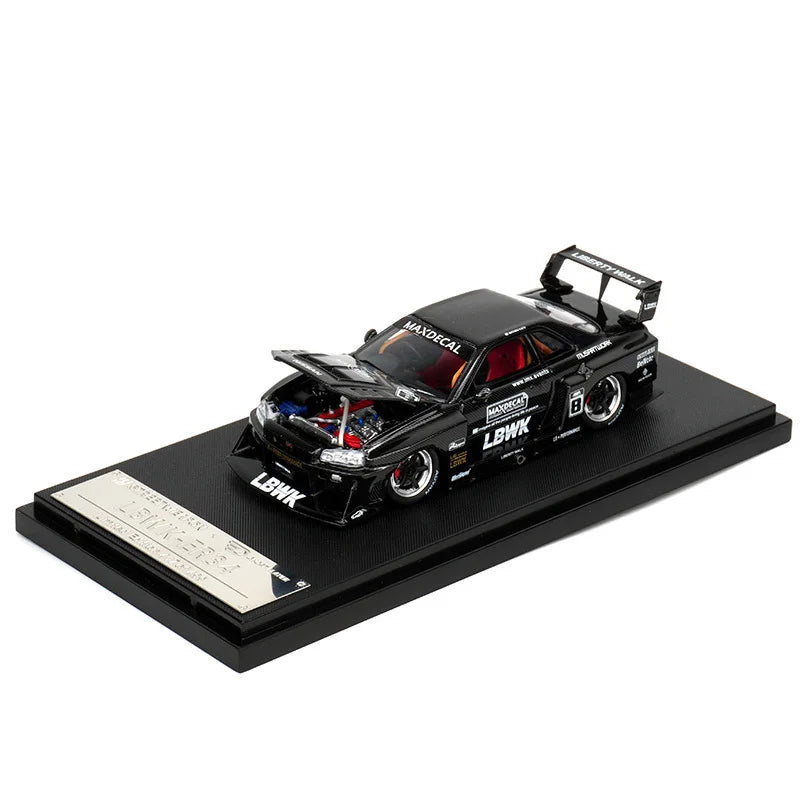 1:64 LBWK Skyline GTR ER34 Super Silhouette – Carbon Chrome Edition by Buddy Brandz - view 3 | Buddy Brandz
