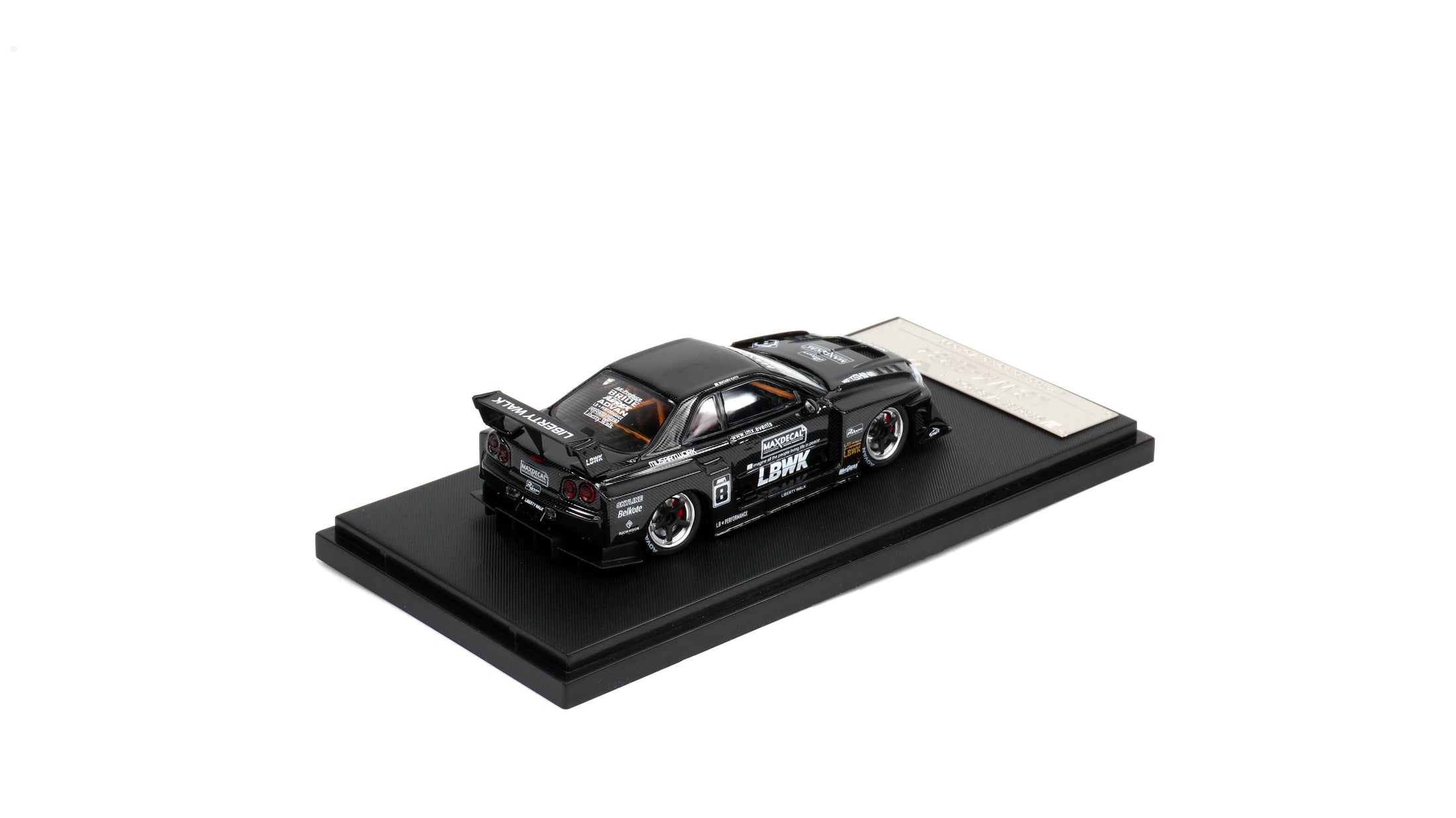 1:64 LBWK Skyline GTR ER34 Super Silhouette – Carbon Chrome Edition by Buddy Brandz - view 12 | Buddy Brandz