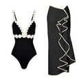Load image into Gallery viewer, Laser Cut women three piece swimsuit
