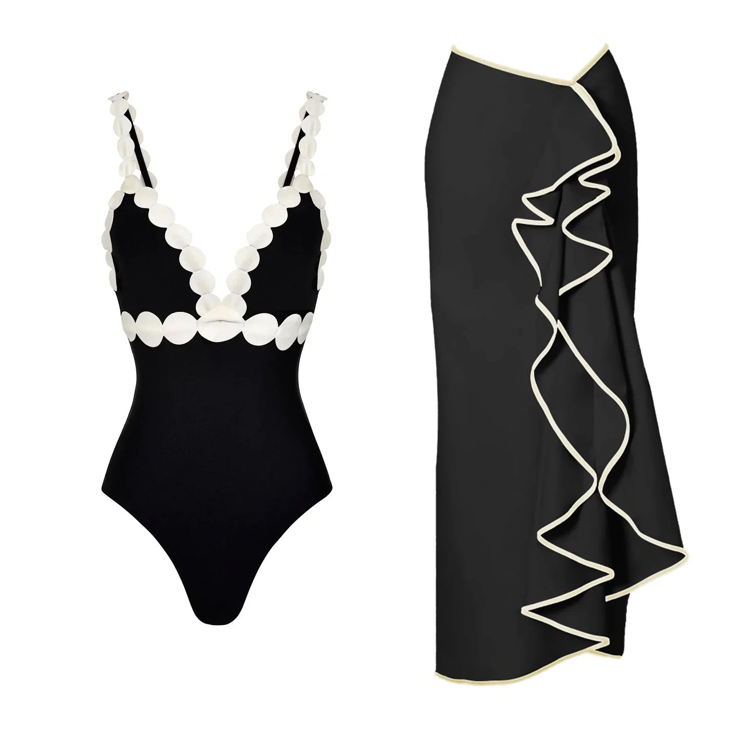 Laser Cut women three piece swimsuit