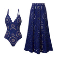 Load image into Gallery viewer, Laser Cut women three piece swimsuit
