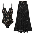 Load image into Gallery viewer, Laser Cut women three piece swimsuit
