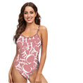 Cargar la imagen en la vista de la galería, Women's Swimwear CH Letter Pink Triangle One-piece Swimsuit
