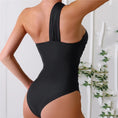 Load image into Gallery viewer, One Shoulder Sexy Black One Piece Swimsuit
