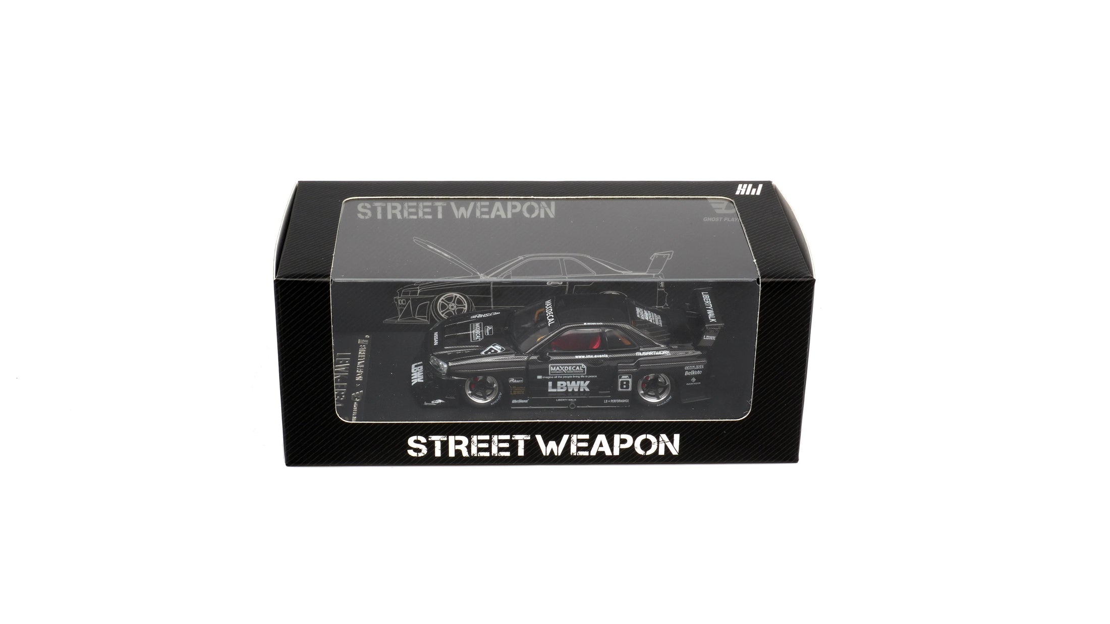 1:64 LBWK Skyline GTR ER34 Super Silhouette – Carbon Chrome Edition by Buddy Brandz - view 15 | Buddy Brandz