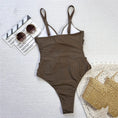 Load image into Gallery viewer, Tan girl Cross Bandage one piece swimsuit
