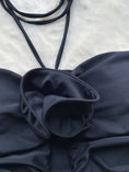 Load image into Gallery viewer, Black rose one piece swimsuit
