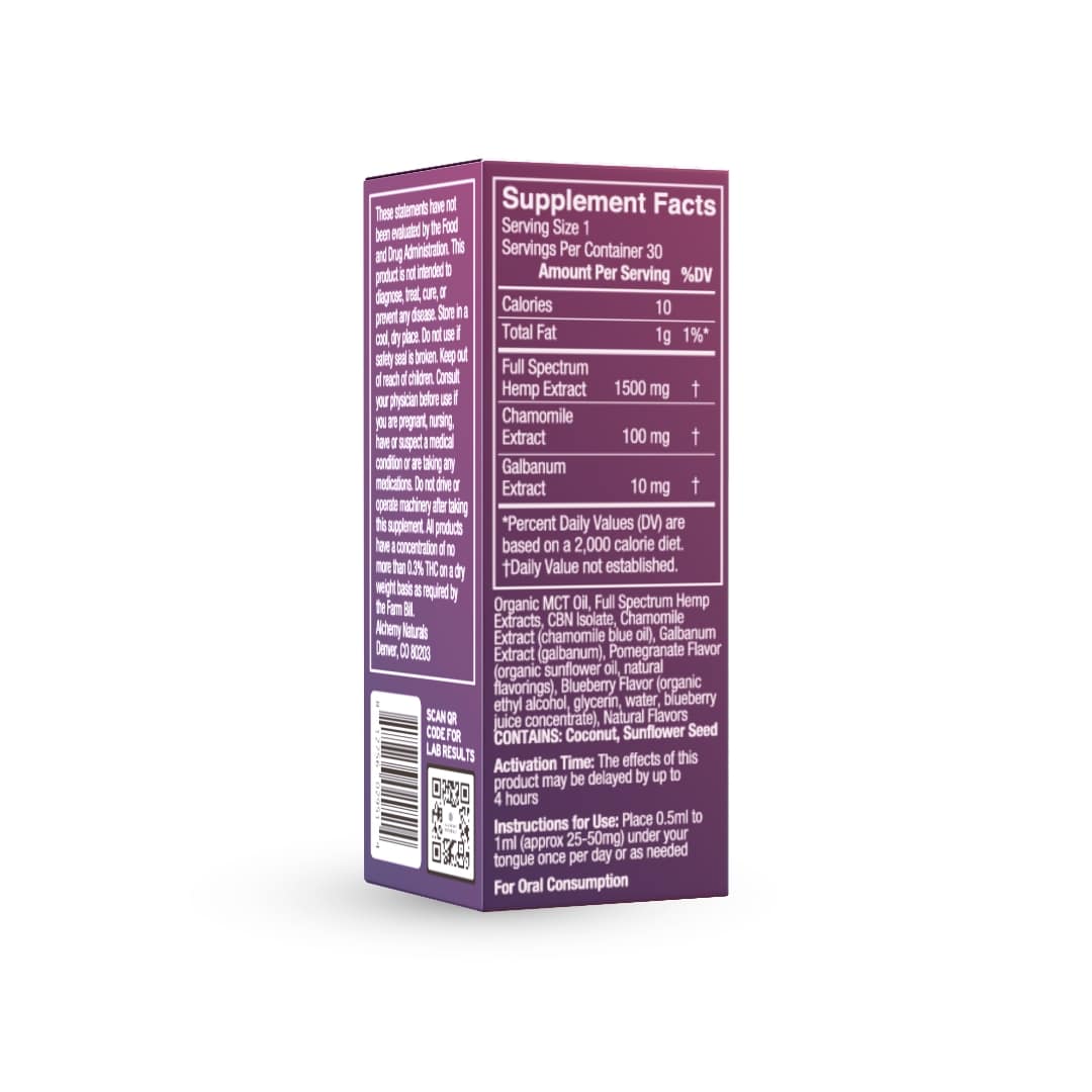 Sleep CBD OIl - 1500mg by Alchemy Naturals - view 4 | Buddy Brandz