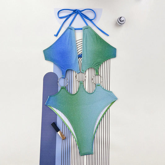 Vinyl one piece swimsuit - alternate view | Buddy Brandz