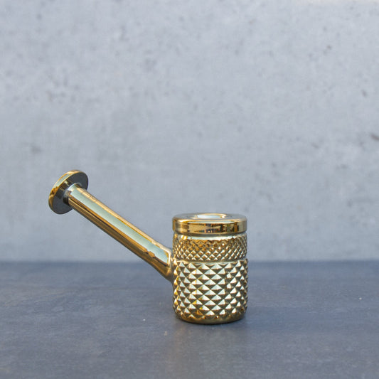 Twenties Collection Hand Pipe | Gold by Smoke Drop - view 2 | Buddy Brandz - alternate view | Buddy Brandz