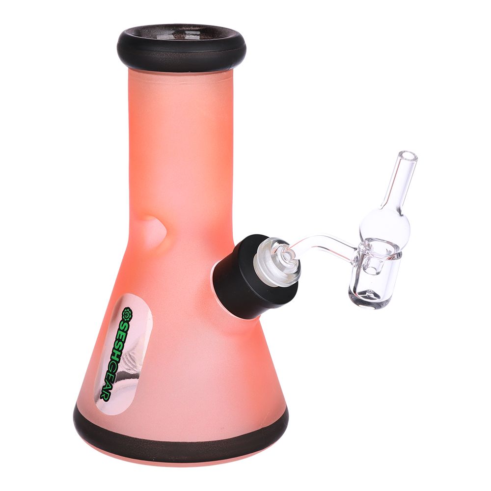 SeshGear Glass Beaker Water Pipe  | 8" by Smoke Drop - view 3 | Buddy Brandz