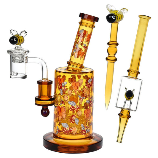 Pulsar Greatest Hits Series Glow Dab Rig Kit / 8" by Smoke Drop - view 2 | Buddy Brandz - alternate view | Buddy Brandz