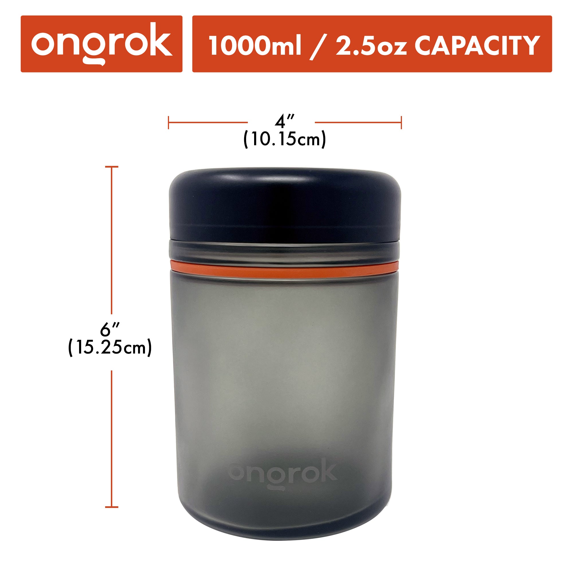 Ongrok 1000ml Child Resistant Storage Jar, 1 pack by Smoke Drop - view 5 | Buddy Brandz