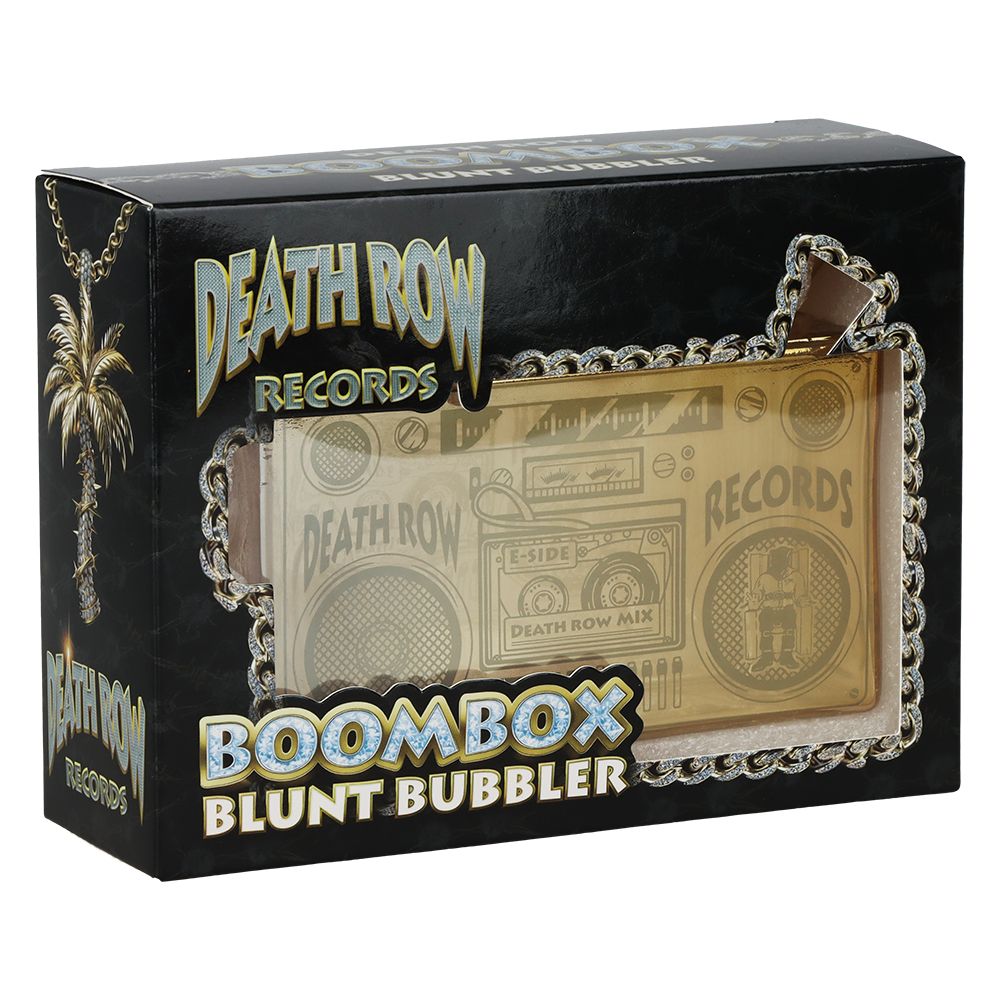 Death Row Records Boom Box Glass Blunt Bubbler | 5" by Smoke Drop - view 6 | Buddy Brandz