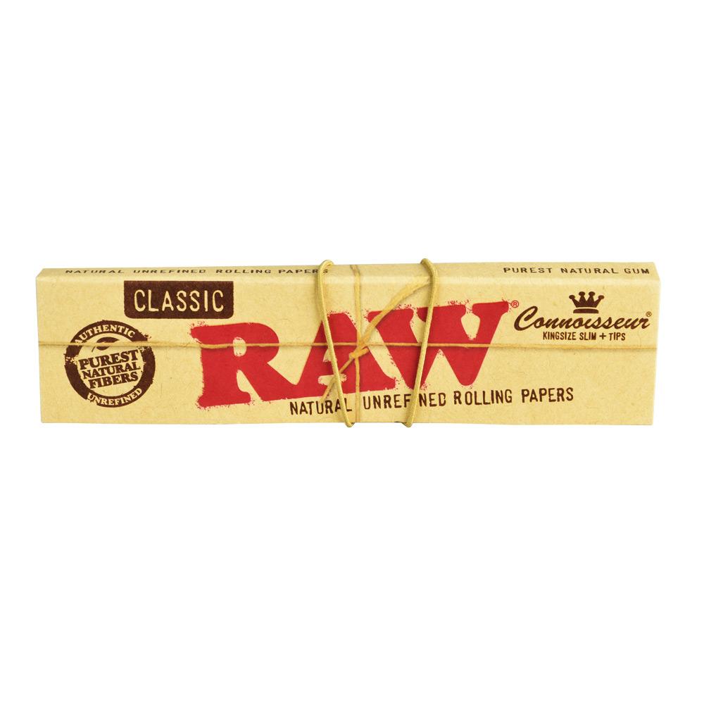 Raw Connoisseur Rolling Papers w/ Tips by Smoke Drop | Buddy Brandz