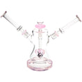 Load image into Gallery viewer, Pulsar Date Night: Part 2 Dual Neck Glass Water Pipe | 8.5" | 14mm F by Smoke Drop | Buddy Brandz

