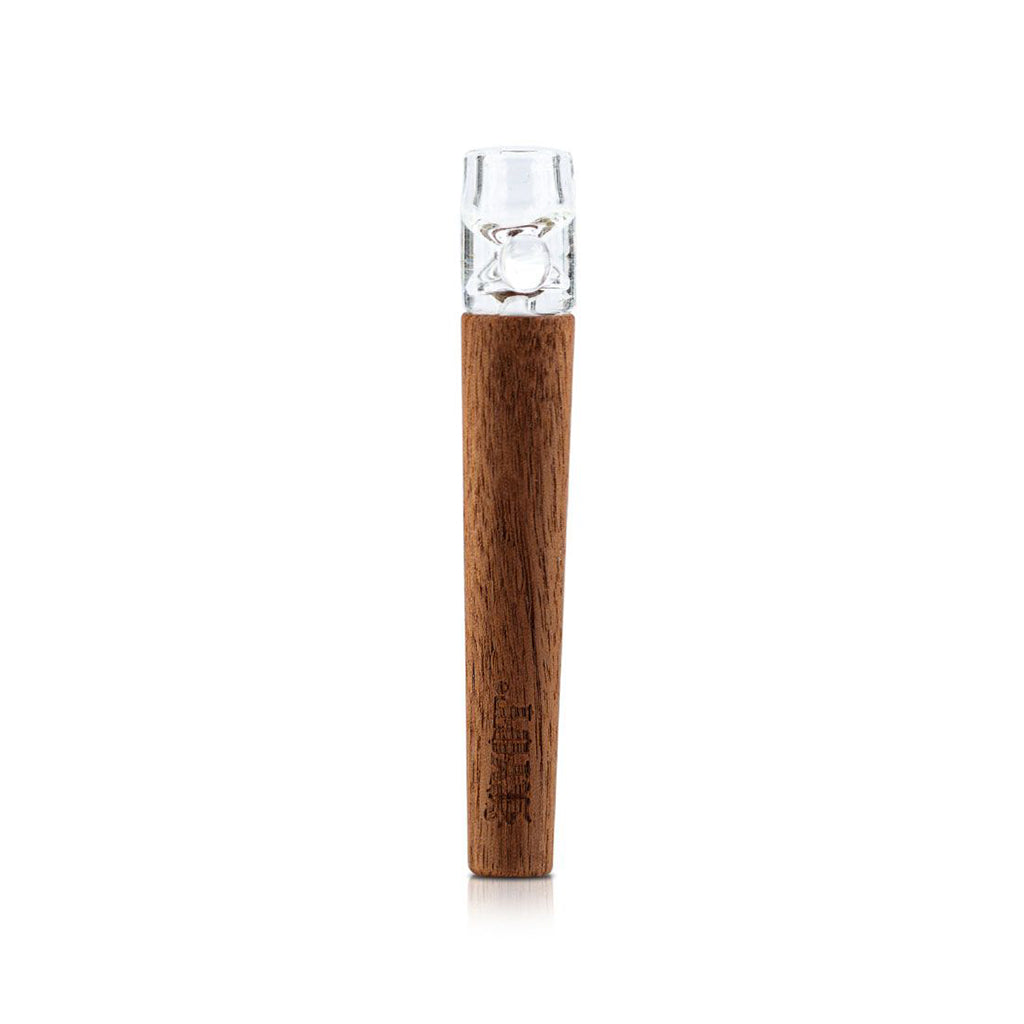 RYOT WOODEN ONE HITTER WITH GLASS TIP by Smoke Drop | Buddy Brandz