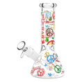 Load image into Gallery viewer, Pulsar World Peace Beaker Glass Water Pipe by Smoke Drop | Buddy Brandz
