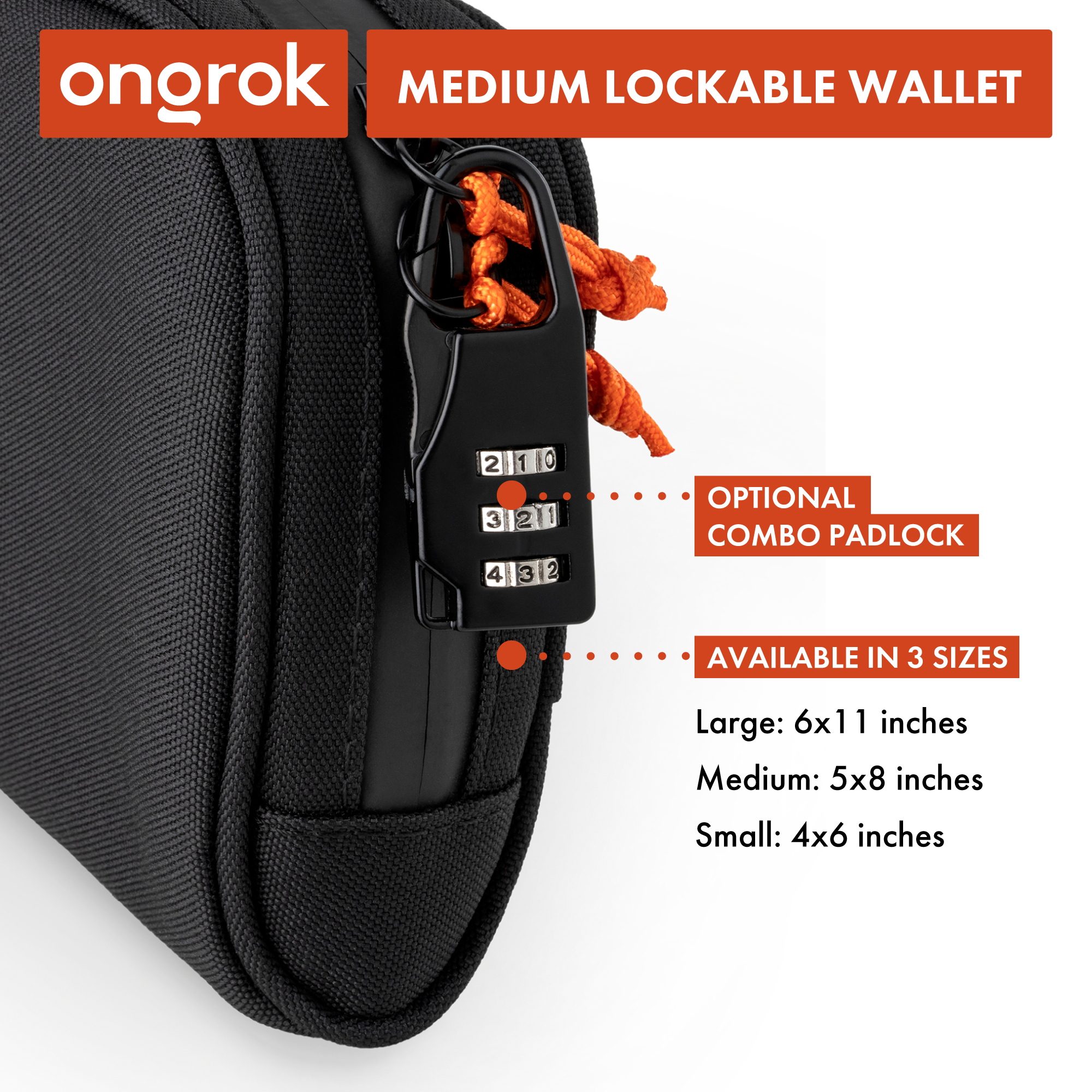 Ongrok Carbon-lined Wallets with Combination Lock V 2.0 | 3" Sizes (Small, Medium, Large) by Smoke Drop - view 12 | Buddy Brandz