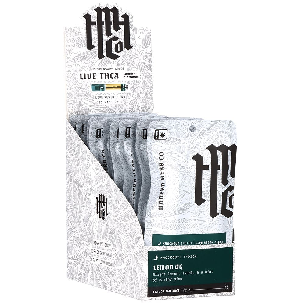 Modern Herb Co Liquid Diamonds THCA Cartridge - 1g 12ct by Smoke Drop - view 6 | Buddy Brandz