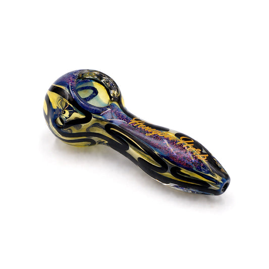 INSIDE OUT DICHRO HAND PIPE SPOON by Smoke Drop - view 2 | Buddy Brandz - alternate view | Buddy Brandz