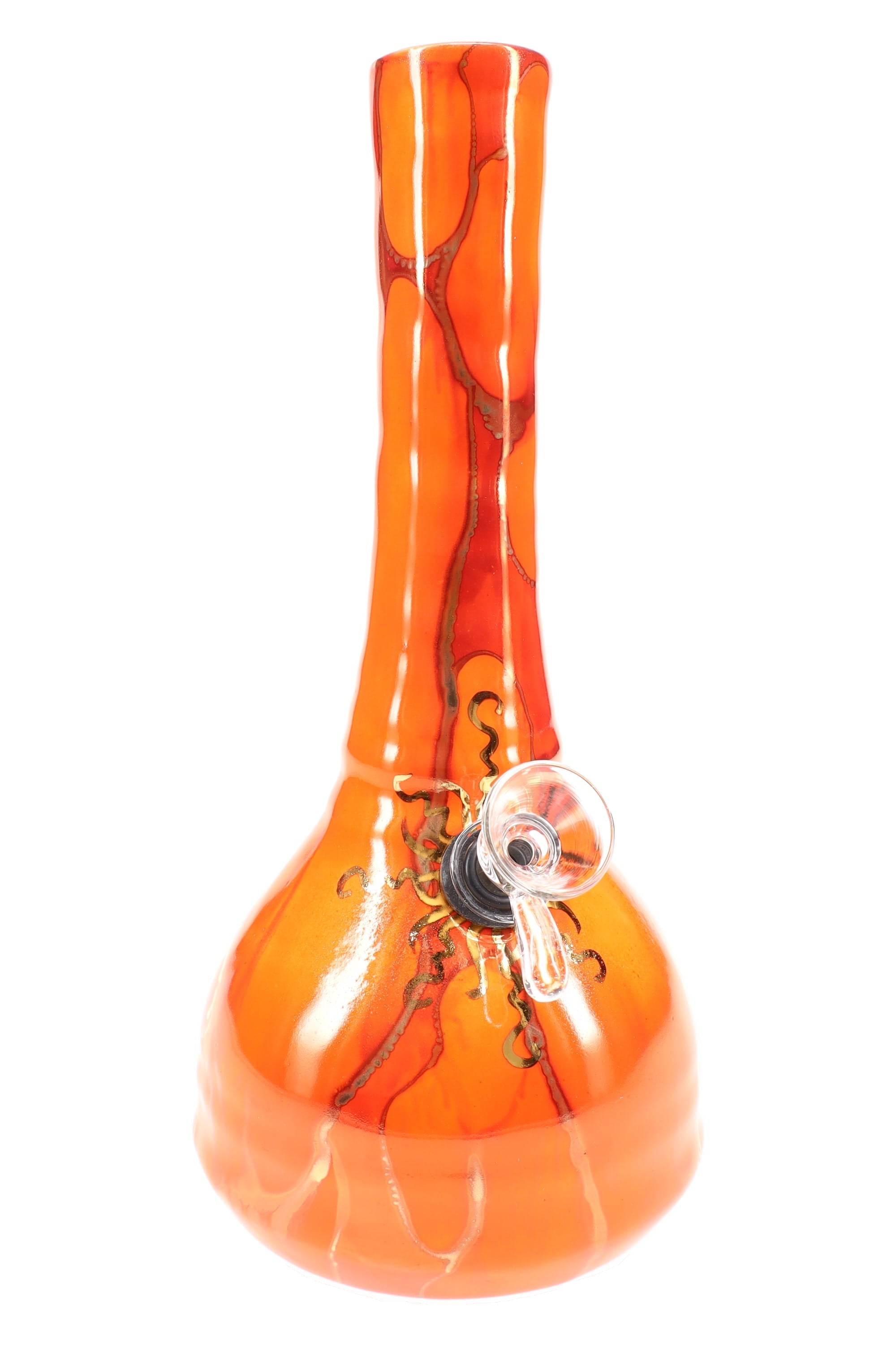 Ancient Creations Gold Sunburst Ceramic Beaker Bong - Made in USA by Smoke Drop - view 15 | Buddy Brandz