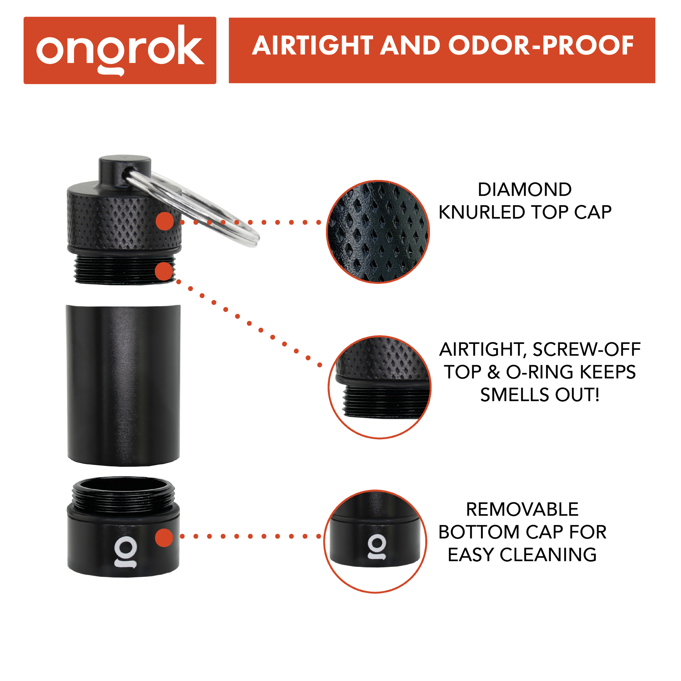 Ongrok Small Storage Keychain by Smoke Drop - view 9 | Buddy Brandz
