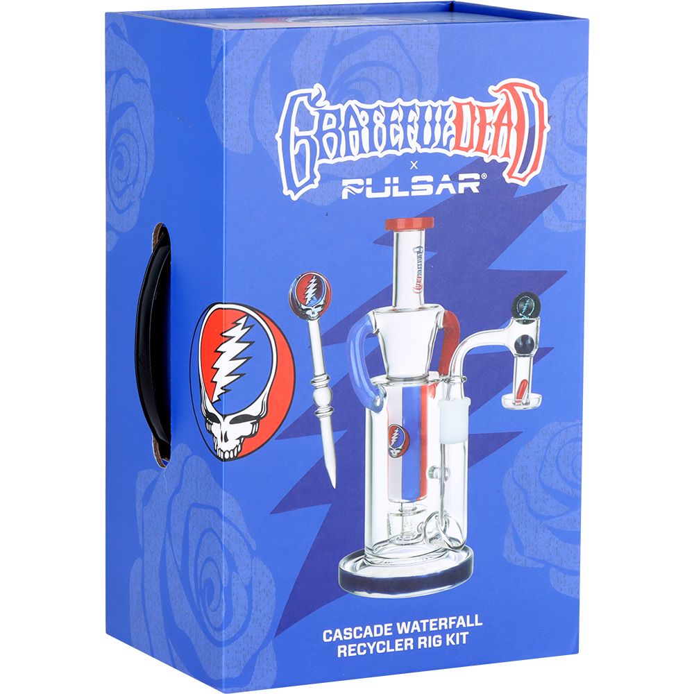 Grateful Dead x Pulsar Cascade Waterfall Recycler Rig Set - 9" / 14mm F by Smoke Drop - view 4 | Buddy Brandz
