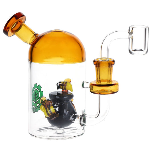 SeshGear Buzzin' Around the Honey Pot Glass Dab Rig - 5" by Smoke Drop - view 2 | Buddy Brandz - alternate view | Buddy Brandz