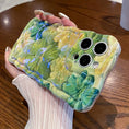 Cargar la imagen en la vista de la galería, Wave Blue Light Oil Painting Flower Phone Case Suitable for iPhone 11 12 13 14 15 Pro Max Small Fresh Phone Case Cover Casing by Buddy Brandz - view 46 | Buddy Brandz
