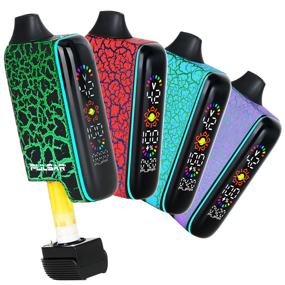 Pulsar 510 DL 5.0 Precision Voltage Control LCD Screen Vape Bar | Crackle Series | 1000mAh by Smoke Drop - view 5 | Buddy Brandz